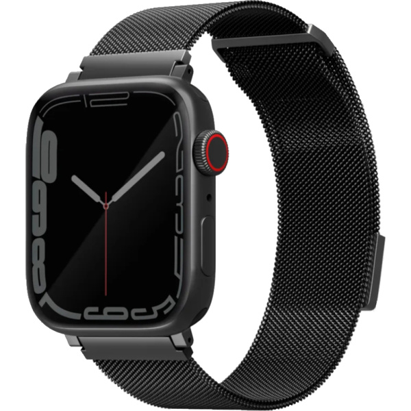 Ремешок Стальной UNIQ DANTE MILANESE LOOP для apple watch 44454649 (черный) 1