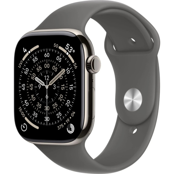 Смарт-часы Apple Watch Series 11 46mm 5G титан серыйсерый резина 1