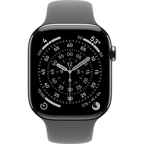 Смарт-часы Apple Watch Series 11 46mm 5G титан серыйсерый резина 2